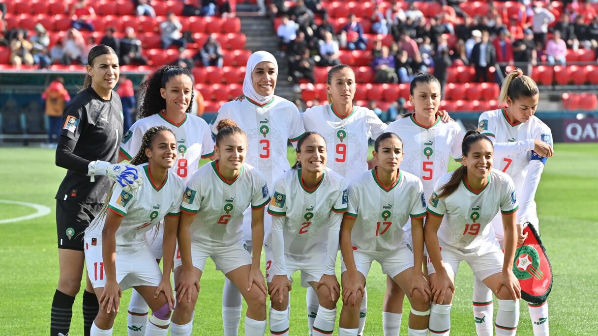 Le onze des Lionnes de l'Atlas face à la Corée du Sud, le dimanche 30 juillet 2023.