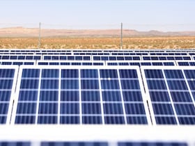 Le mégaprojet de centrale solaire Noor Midelt I (photo d'archives prise le 31 mai 2019).