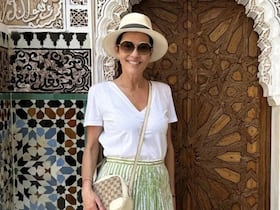 Cristina Cordula à Marrakech, lors d'un précédent voyage au Maroc, en 2023.