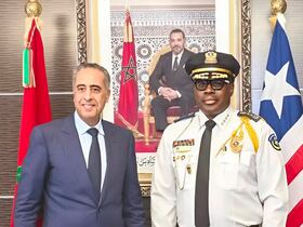 Le Directeur général de la Sûreté nationale et de la Surveillance du Territoire (DGSN-DGST), Abdellatif Hammouchi et l’Inspecteur général de la Police de la République du Libéria, Gregory Coleman.