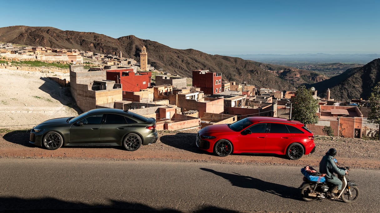 L'Audi RS5 sur les routes de l'Atlas.