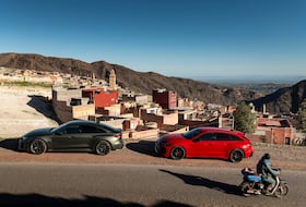 L'Audi RS5 sur les routes de l'Atlas.