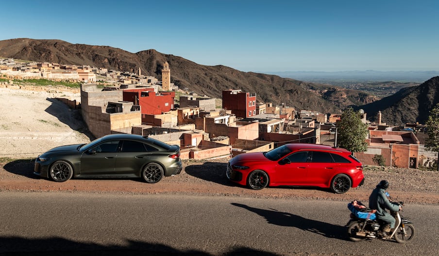 L'Audi RS5 sur les routes de l'Atlas.