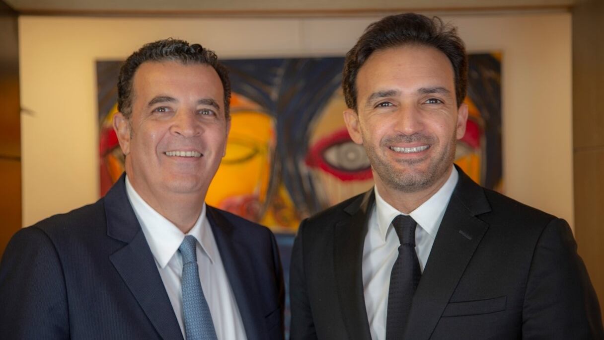 De g à d: Chakib Alj et Mehdi Tazi, respectivement président et vice-président général de la CGEM