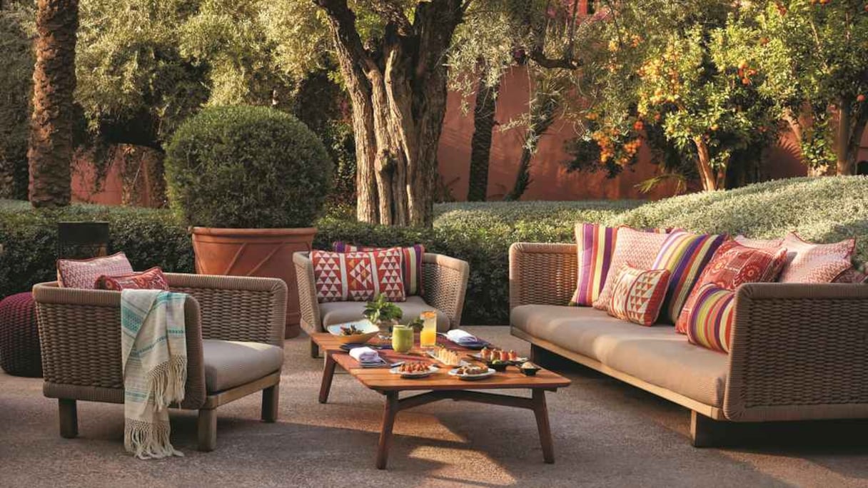 L'une des terrasses du Royal Mansour Marrakech.