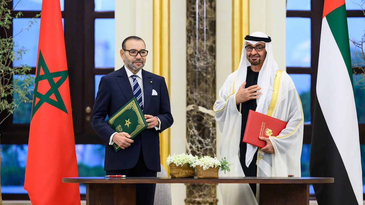 Le Roi Mohammed VI et le président émirati Mohammed Ben Zayed.