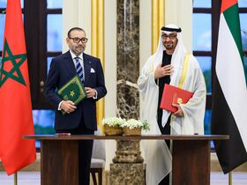 Le Roi Mohammed VI et le président émirati Mohammed Ben Zayed.