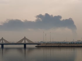 Lors d'une attaque iranienne contre le Bahrein.