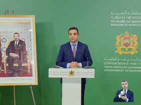 Mustapha Baitas, porte-parole du gouvernement, lors de son point de presse hebdomadaire, ce jeudi 8 décembre 2022, à Rabat.