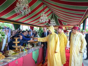 Lors de la cérémonie présidée par le roi Mohammed VI mercredi 30 juillet 2025 à M'diq à l'occasion de la Fête du Trône.