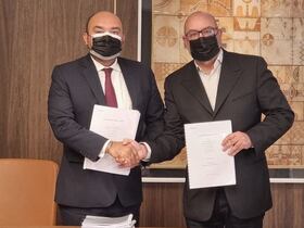 De g à d: Moncef Belkhayat et Kamal Bouayad