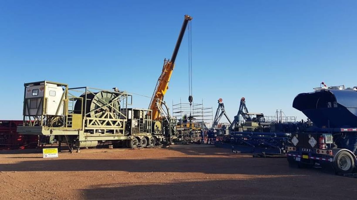 Gisement gazier TE-10, à Tendrara (province de Figuig, l'Oriental) dont le permis d'exploitation est détenu par le groupe britannique Sound Energy.