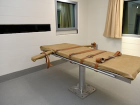 Une table d’injection létale dans la chambre d’exécution dans l'Utah aux Etats-Unis