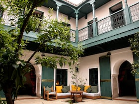 Le patio d'une maison traditionnelle marocaine.