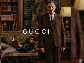 L'acteur franco-marocain Roschdy Zem et son fils Chad prennent la pose dans la campagne "Gucci Together".