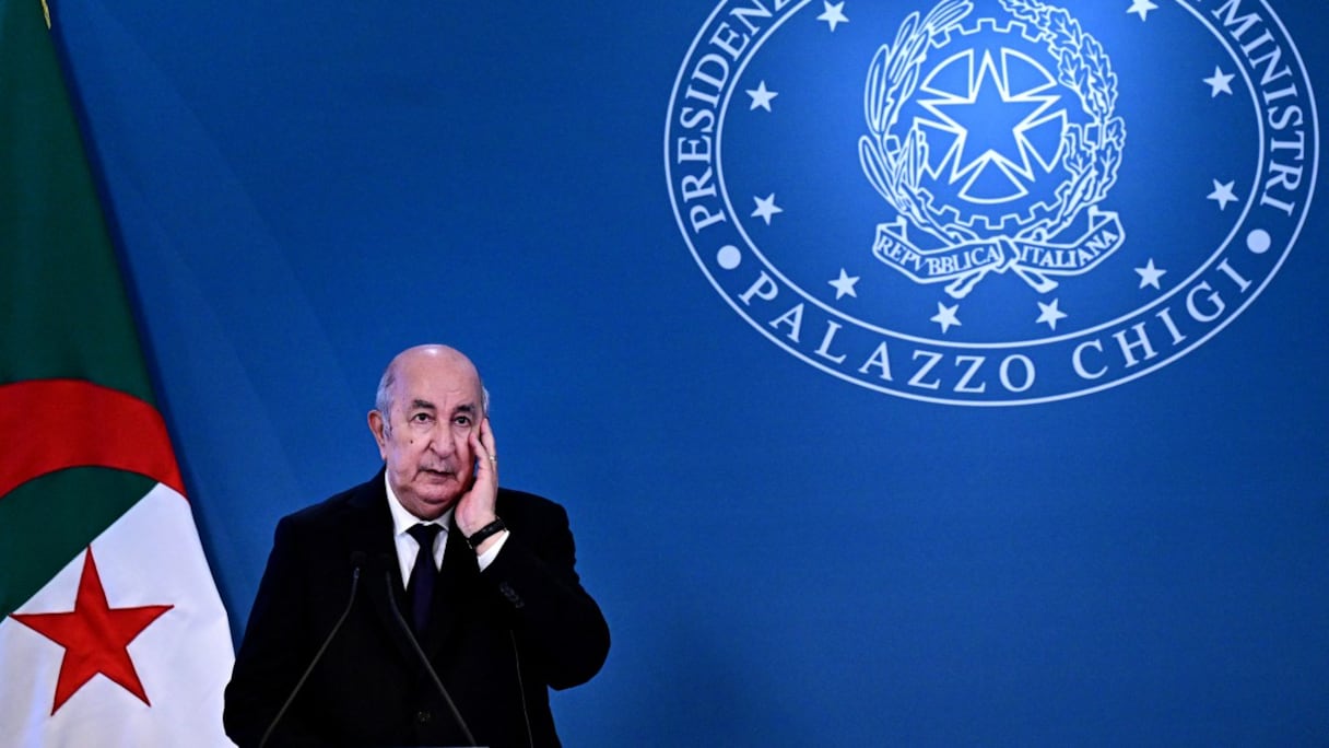 Le président algérien Abdelmadjid Tebboune, le 23 juillet 2025 à Rome.