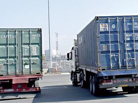 Des camions de transport de marchandises. (Photo d'illustration)