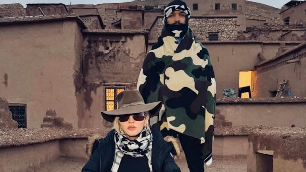 Madonna et son compagnon Akeem Morris, lors de leur séjour au Maroc, lors des fêtes de fin d'année en 2025.