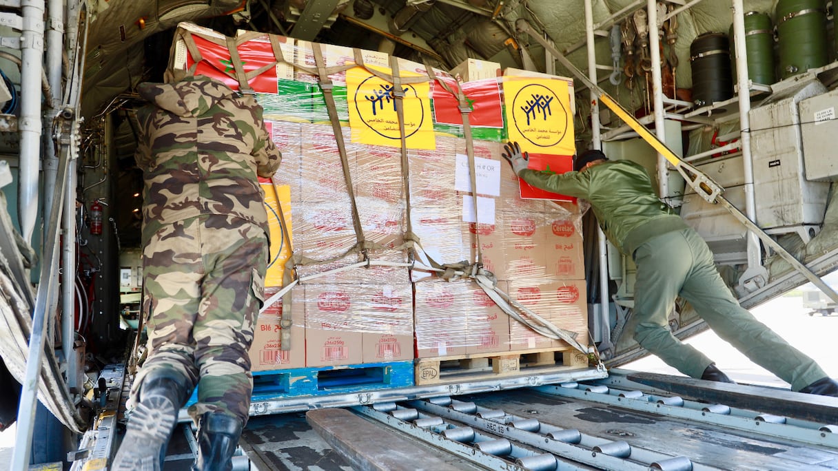 Une partie de l'aide marocaine acheminée à la population de Gaza.