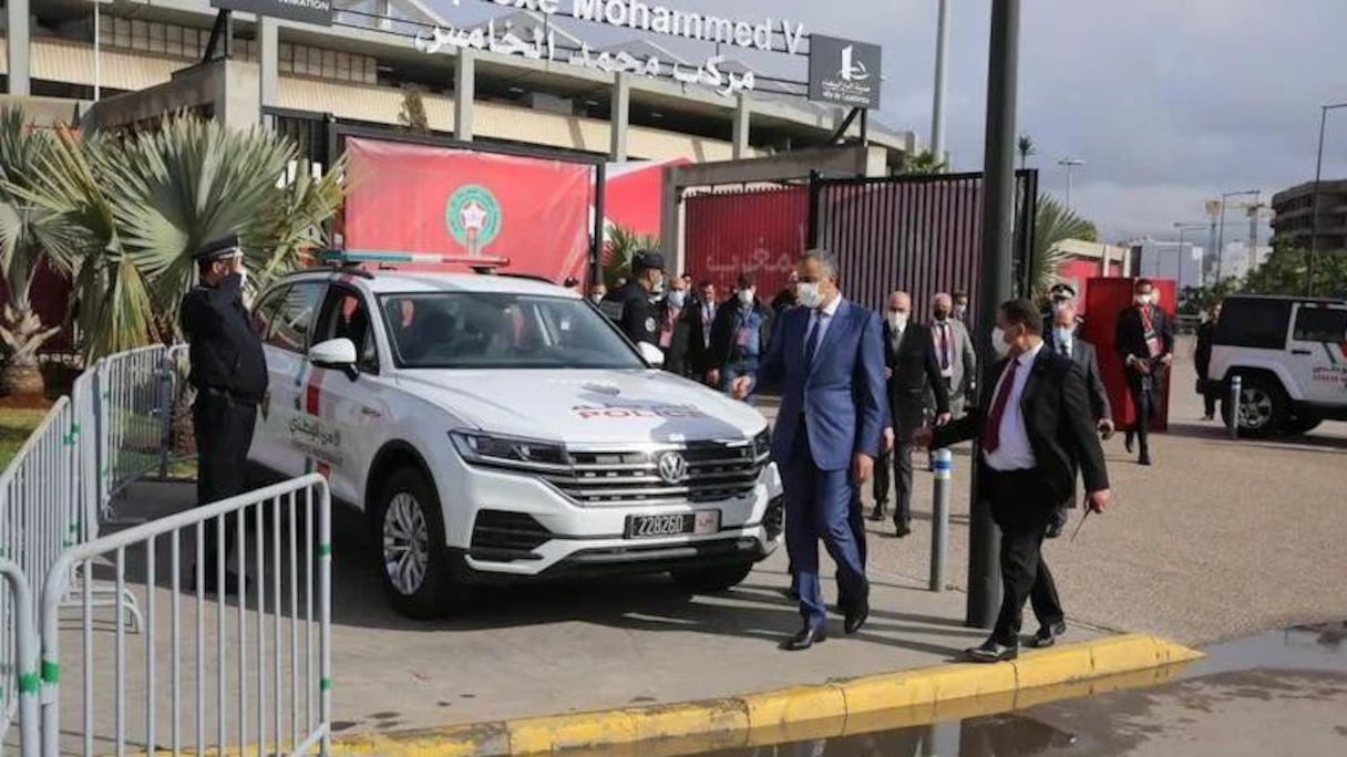 Abdellatif Hammouchi, directeur général de la DGSN et de la DGST, au complexe Mohammed V avant Maroc-RDC.