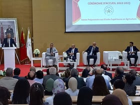 Mohammed Sadiki, ministre de l’Agriculture, de la Pêche maritime, du Développement rural et des Eaux et forêts, lors du lancement officiel de l’année académique, à l’IAV Hassan II de Rabat, lundi 12 septembre 2022.