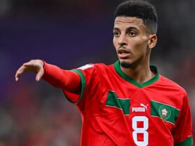 Azzedine Ounahi avec les Lions de l'Atlas.