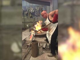 Sahbi Chtioui dans son atelier.