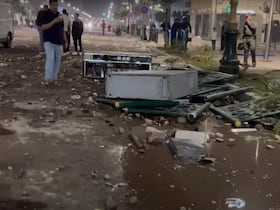 Une partie des dégâts enregistrés à Inzegane après les émeutes du mardi 30 octobre 2025. Capture d'écran.