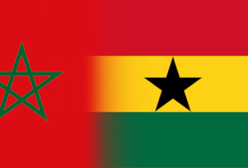 Les drapeaux du Maroc et du Ghana.