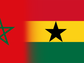 Les drapeaux du Maroc et du Ghana.