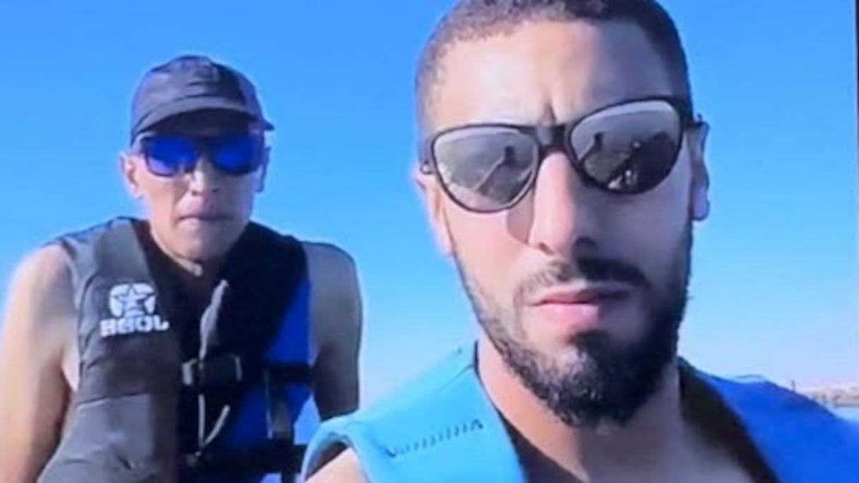 Les Marocains Bilal Kissi, au premier plan, et Abdelali Mchiouer, tués le 29 août par la police maritime algérienne.