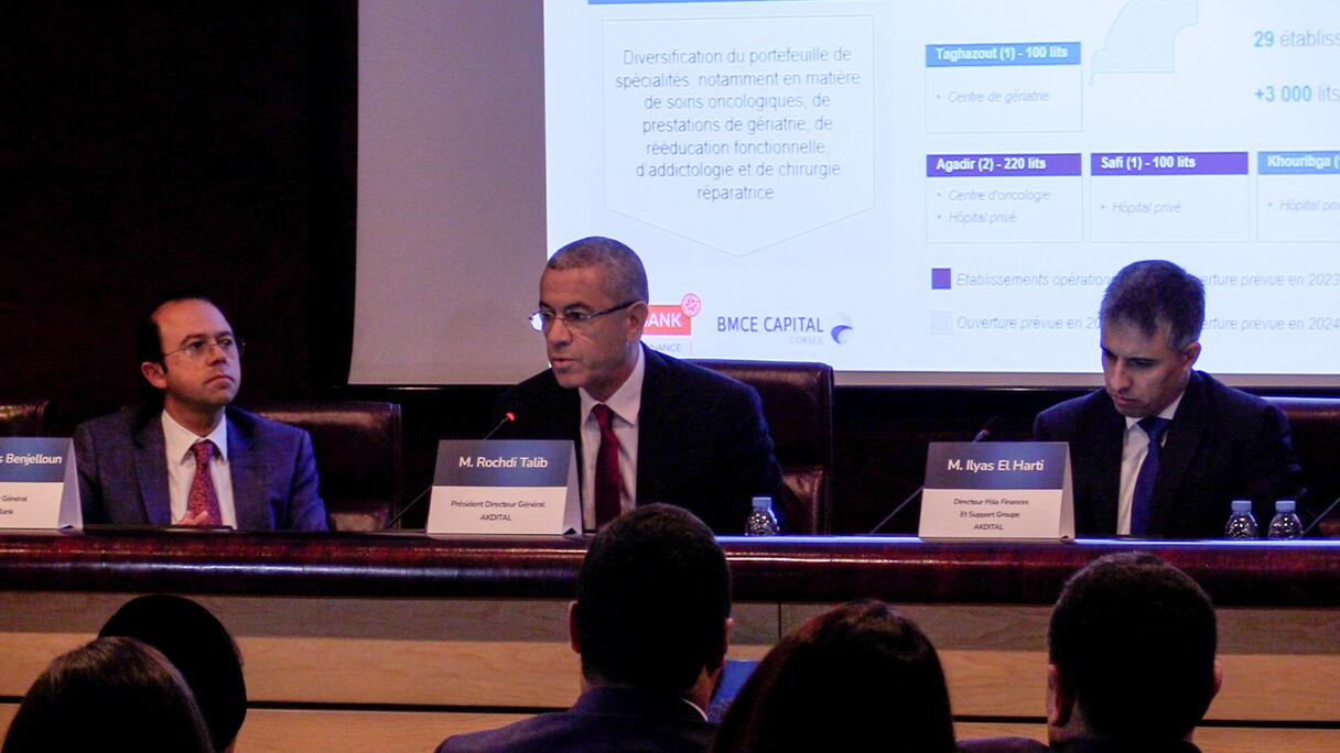 Au centre, le PDG d’Akdital, Rochdi Talib.