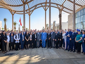 Le Roi Mohammed VI inaugurant, mardi 30 mai 2023 à Tamesna, la Cité des métiers et des compétences de la région de Rabat-Salé-Kénitra.