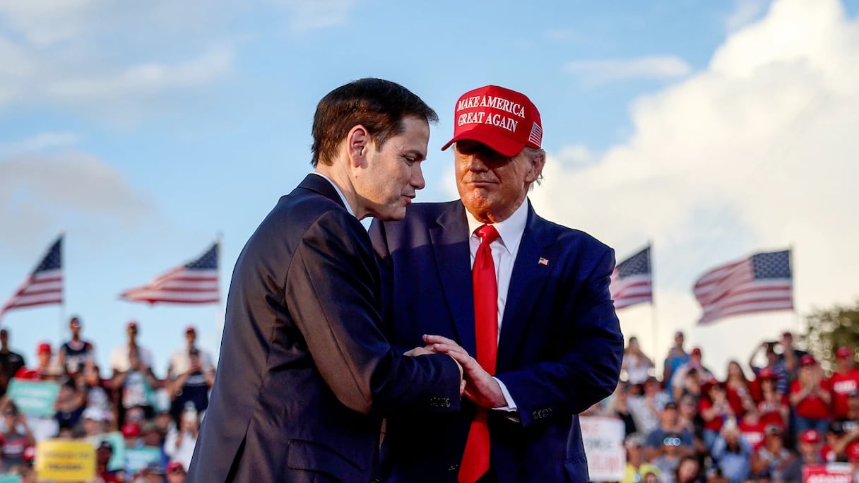 Le sénateur Marco Rubio en compagnie de l'ancien président américain Donald Trump