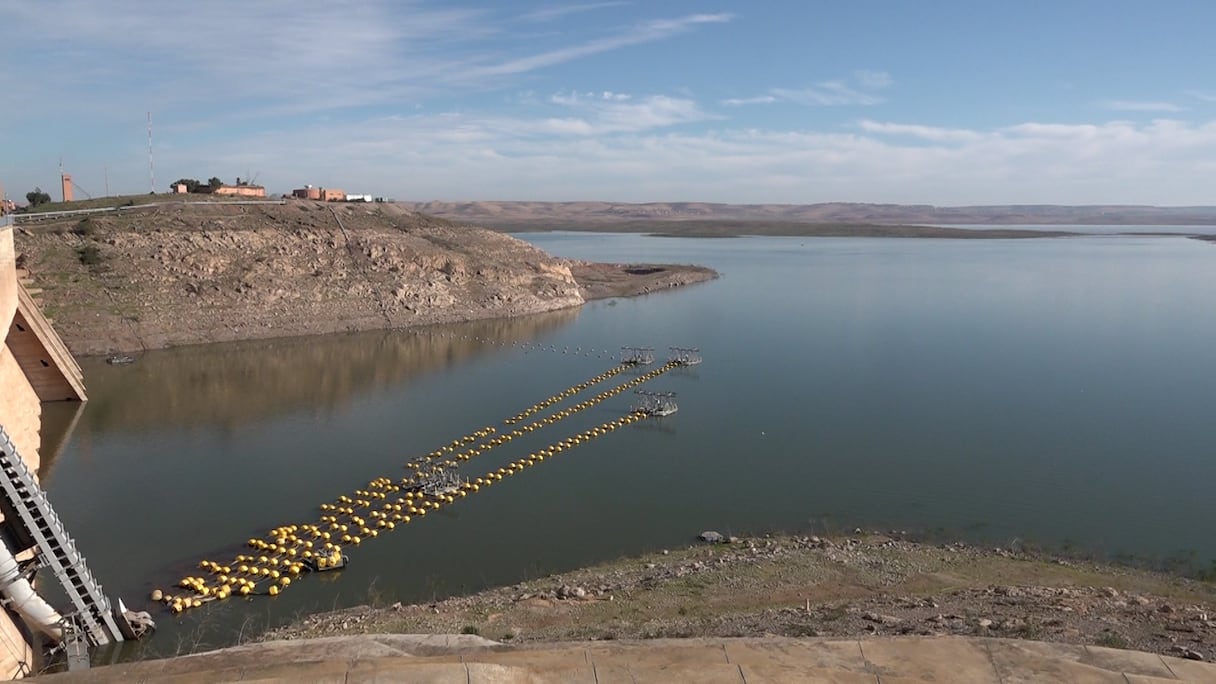 مشاهد من سد المسيرة ثاني أكبر سد في المغرب بعد ارتفاع نسبة ملئه إلى 8,5% (13 يناير2026)