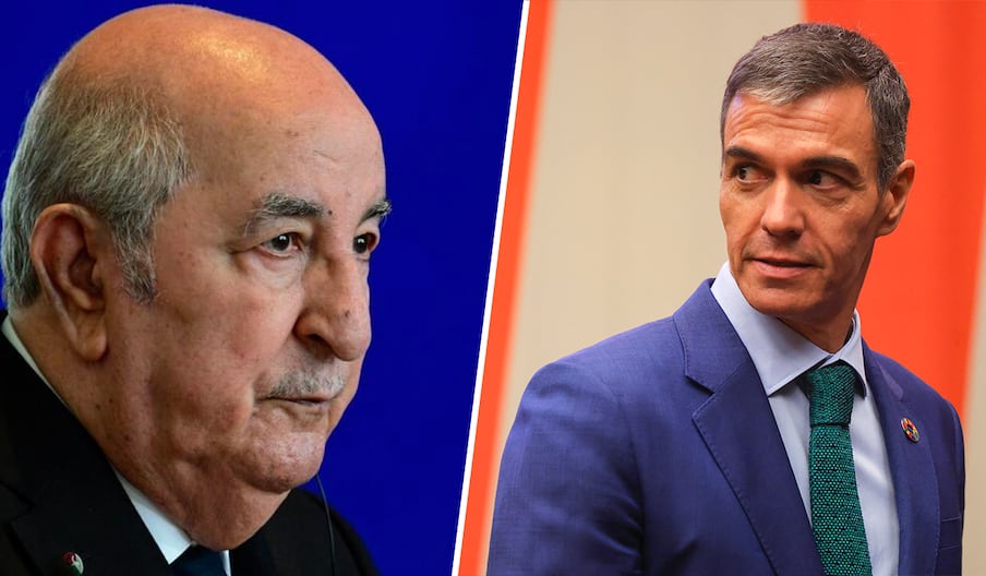 Abdelmadjid Tebboun et Pedro Sánchez. (Photomontage)