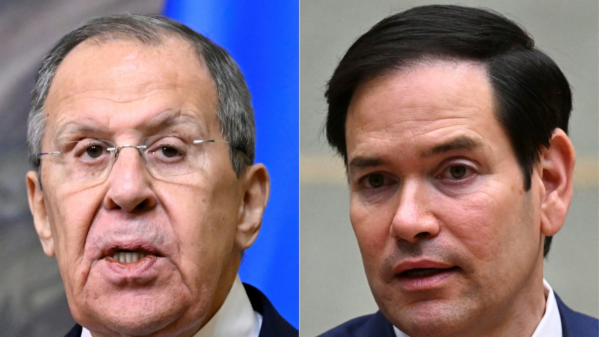 Le ministre des Affaires étrangères russe Sergei Lavrov et le secrétaire d'Etat américain Marco Rubio