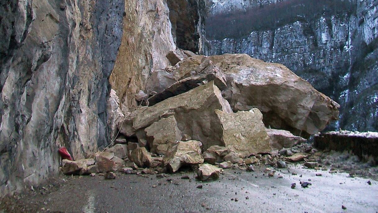 Un important éboulement rocheux s’est produit mercredi dernier.