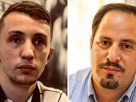 De gauche à droite, Mohamed Tadjadit et Abdelwakil Blamm, tous deux détenus d'opinion en Algérie.