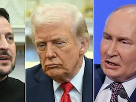 Volodymyr Zelensky, Donald Trump et Vladimir Poutine