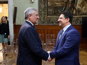 Le ministre des Affaires étrangères, Nasser Bourita, et son homologue italien, Antonio Tajani, mercredi 5 juillet 2023 à Rome.