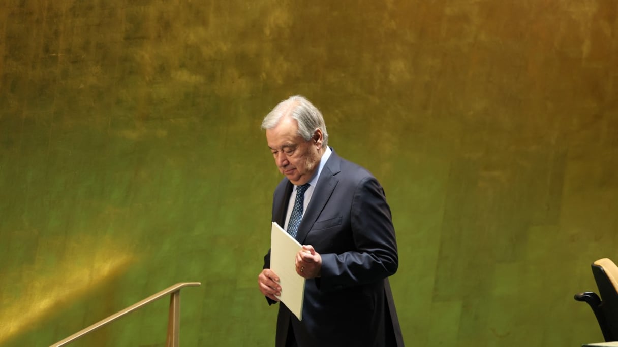 Le secrétaire général de l'ONU, Antonio Guterres, le 23 septembre 2025 à New York.