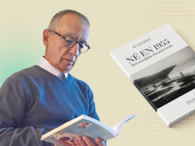L'écrivain Mohamed Loubani et la couverture de son dernier ouvrage "Né en 1955".