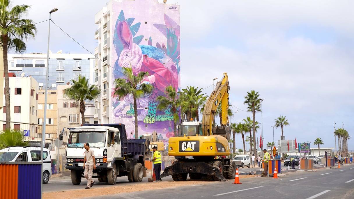 شارع الزرقطوني.. أشغال تهيئة أهم شوارع الدار البيضاء تتقدم