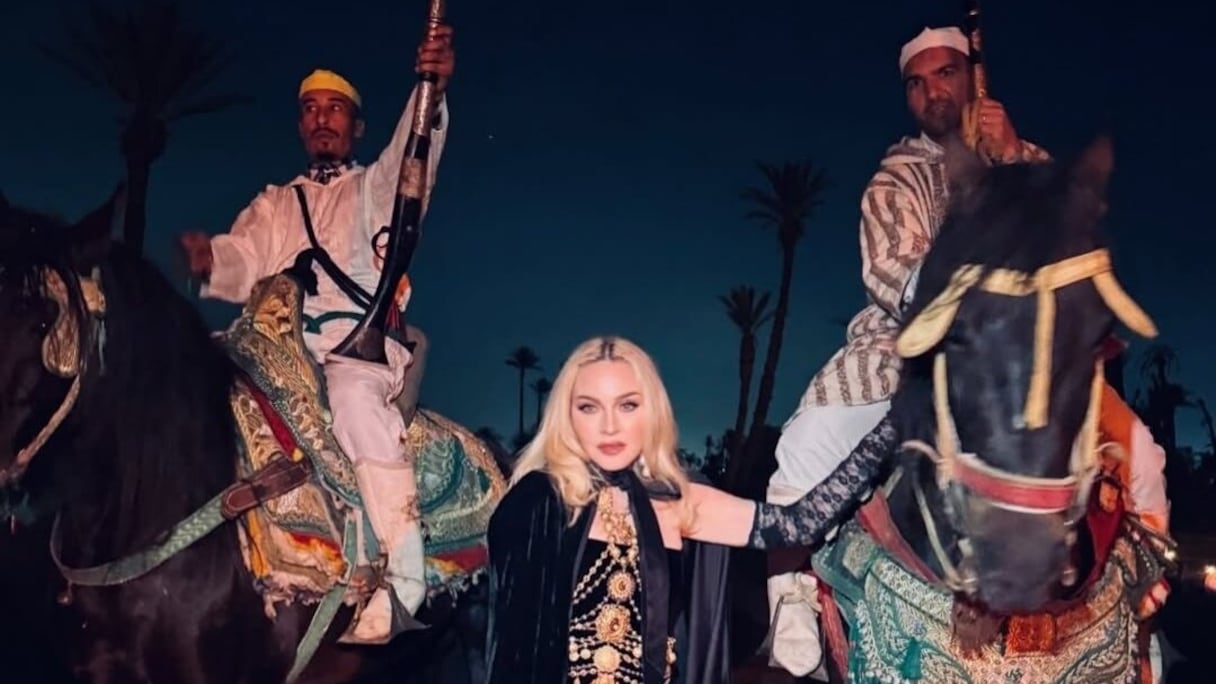 Madonna dans le désert d'Agafay, janvier 2026.