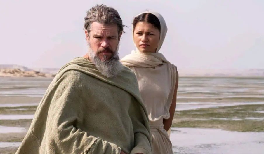 Matt Damon et Zendaya sur le tournage de "The Odyssey".