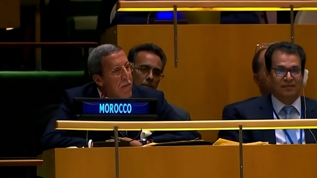 Omar Hilale, mardi 26 septembre, lors de l’Assemblée générale de l’ONU à New York.