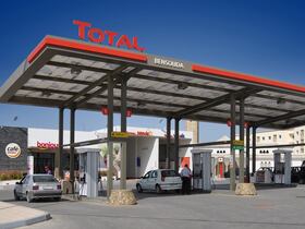 Station-service Total au Maroc.