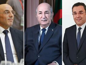 Les trois candidats à la présidentielle du 7 septembre 2024 en Algérie: de gauche à droite, Abdelali Hassani, Abdelmadjid Tebboune et Youcef Aouchiche.
