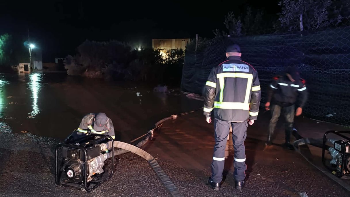 تصريف مياه الأمطار بتارودانت